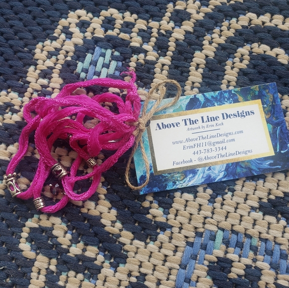 Above the Line Designs Jewelry - Hand-dyed silk wrap bracelet